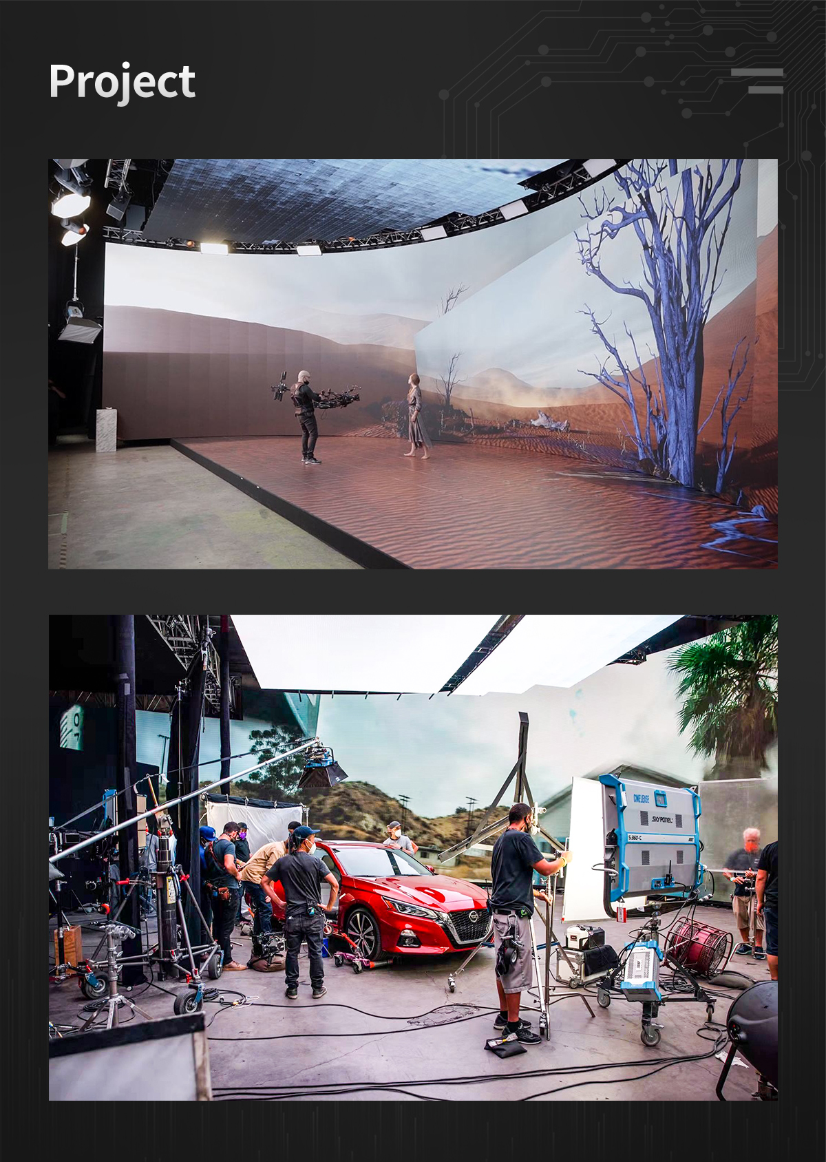 LED panels for virtual production